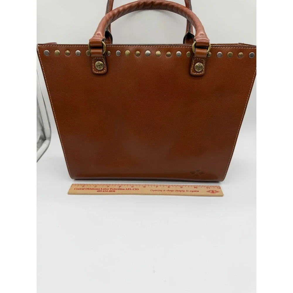 Patricia Nash Zancona Tan Leather Tote Heritage Collection Studded‎ P18001 NEW